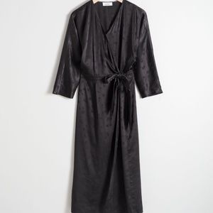 Midi Jacquard Wrap Dress